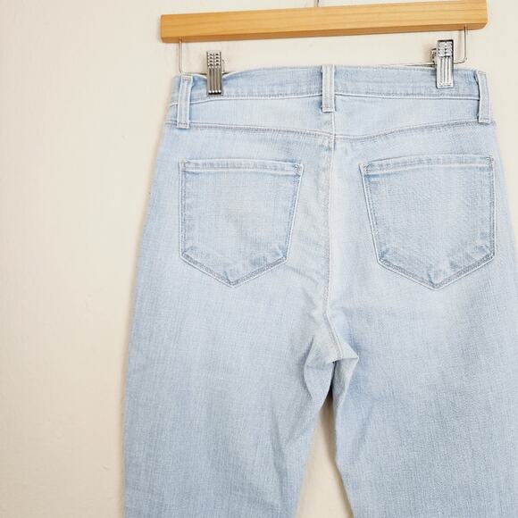 L'Agence El Matador High Rise Slim Distressed Raw Hem Jean Light Blue 25 NWT - Picture 9 of 13